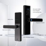 Makayuron Smart Lock, Tuya Lock wifi Version, Smart door Lock unlock by Fingerprint,nfc,password,remote,mechanical key. 4585 Mortise,Support 9 Languages (Include Arabic) (B302, Black) - Image 4