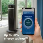 Philips 5000 Series Energy Efficient Connected Ceramic Tower Fan Heater, 2000W, up to 50% energy savings, temperature display, 5 safety features, 4 modes, 60° oscillation, quiet, black & dark grey (CX5120/11) - Image 5