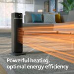 Philips 5000 Series Energy Efficient Connected Ceramic Tower Fan Heater, 2000W, up to 50% energy savings, temperature display, 5 safety features, 4 modes, 60° oscillation, quiet, black & dark grey (CX5120/11) - Image 7
