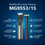 Philips All-in-One Trimmer MG9553/15 | 20-in-1 Face, Hair & Body Grooming | OneBlade for Precision Styling | 120min Cordless Use, Showerproof | Travel Pouch - Image 7