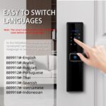 Makayuron Smart Lock, Tuya Lock wifi Version, Smart door Lock unlock by Fingerprint,nfc,password,remote,mechanical key. 4585 Mortise,Support 9 Languages (Include Arabic) (B302, Black) - Image 8