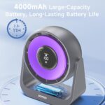 Portable Desk Fan with Smart LED Display, 100 Speed Levels Table Fan with 4000mAh Battery, Adjustable Angle, Quiet Operation For Bedroom Home Office Desktop Travel - Image 4