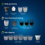 Philips All-in-One Trimmer MG9553/15 | 20-in-1 Face, Hair & Body Grooming | OneBlade for Precision Styling | 120min Cordless Use, Showerproof | Travel Pouch - Image 6