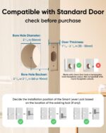 eufy Smart Lock C33, Keypad Door Lock with Handle, Fingerprint Door Knob, Keyless Entry Door Lock for Front Door and Bedrooms, Electronic Deadbolt, Wi-Fi, Remote App Control, IP53 Waterproof, Black - Image 4