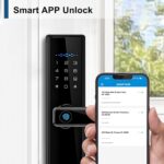 Makayuron Smart Lock, Tuya Lock wifi Version, Smart door Lock unlock by Fingerprint,nfc,password,remote,mechanical key. 4585 Mortise,Support 9 Languages (Include Arabic) (B302, Black) - Image 5