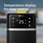 Philips 5000 Series Energy Efficient Connected Ceramic Tower Fan Heater, 2000W, up to 50% energy savings, temperature display, 5 safety features, 4 modes, 60° oscillation, quiet, black & dark grey (CX5120/11) - Image 6