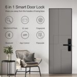 Makayuron Smart Lock, Tuya Lock wifi Version, Smart door Lock unlock by Fingerprint,nfc,password,remote,mechanical key. 4585 Mortise,Support 9 Languages (Include Arabic) (B302, Black) - Image 9