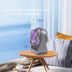Portable Desk Fan with Smart LED Display, 100 Speed Levels Table Fan with 4000mAh Battery, Adjustable Angle, Quiet Operation For Bedroom Home Office Desktop Travel - Image 5