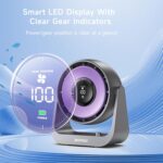 Portable Desk Fan with Smart LED Display, 100 Speed Levels Table Fan with 4000mAh Battery, Adjustable Angle, Quiet Operation For Bedroom Home Office Desktop Travel - Image 6