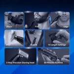 Xiaomi Uniblade Trimmer With 3 Way Precision Shaving Head For Shaving & Trimming | Skin-Friendly Blade Mesh - No Nicks & Cuts| 14 Length Settings | IPX 7 | 1.5 Hours Fast Charging |Upto 60 min Use - Image 8