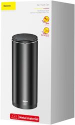Baseus Gentleman Style Dust-Free Vehicle Mounted Trash Can for Car, 500 ml Capacity, Black - Image 2