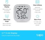 Tapo TP-Link T315 Smart Home Temperature and Humidity Meter, Digital Thermo-Hygrometer Indoor Room Thermometer with 2.7 Inch E-Ink Display, High Precision Sensor, Hub Required - Image 9