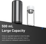 Baseus Gentleman Style Dust-Free Vehicle Mounted Trash Can for Car, 500 ml Capacity, Black - Image 5