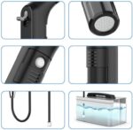 Portable Electric Shattaf with 1.2m Hose and 2.3L Container - Rechargeable, Compact, and Versatile Personal Hygiene Solution for Travel, Home, Baby Care, Camping, and More (Black)… - Image 4