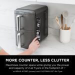 Ninja Double Stack XL Air Fryer, Vertical Double Box Air Fryer with 4 Cooking Levels, 2 Drawers and 2 Shelves, Space Saving, 9.5L Capacity, 6 Cooking Functions, 8 Portions, Grey SL400EU - Image 9