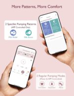Momcozy Breast Pump Hands Free Mobile Flow | M9, App Discreet Control with Personalized Multi-Modes & 15 Levels, Independent Breastmilk Storage, Wearable Breast Pump M9 24mm, 2 Pack Cozy Red - Image 2