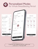 Momcozy Breast Pump Hands Free Mobile Flow | M9, App Discreet Control with Personalized Multi-Modes & 15 Levels, Independent Breastmilk Storage, Wearable Breast Pump M9 24mm, 2 Pack Cozy Red - Image 4
