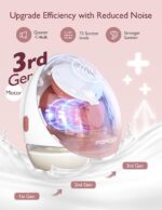 Momcozy Breast Pump Hands Free Mobile Flow | M9, App Discreet Control with Personalized Multi-Modes & 15 Levels, Independent Breastmilk Storage, Wearable Breast Pump M9 24mm, 2 Pack Cozy Red - Image 6
