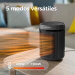Philips 2000 Series energy-efficient fan heater 1500W, up to 25% energy saving, quiet 24db(A), 5 modes, 5 security features, dark gray (CX2120/01) - Image 4