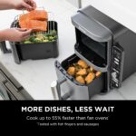 Ninja Double Stack XL Air Fryer, Vertical Double Box Air Fryer with 4 Cooking Levels, 2 Drawers and 2 Shelves, Space Saving, 9.5L Capacity, 6 Cooking Functions, 8 Portions, Grey SL400EU - Image 8