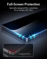 ESR 3pcs for Samsung Galaxy S25/S25+/S25 Ultra 5G Screen Protector, HD Clear Anti-Scratch Tempered Glass with Easy Installation Auto Dust-Elimination Tool for Samsung Galaxy S25/S25+/S25 Ultra 5G, Case Friendly - Image 4