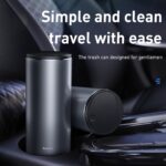 Baseus Gentleman Style Dust-Free Vehicle Mounted Trash Can for Car, 500 ml Capacity, Black - Image 8