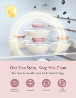 Momcozy Breast Pump Hands Free Mobile Flow | M9, App Discreet Control with Personalized Multi-Modes & 15 Levels, Independent Breastmilk Storage, Wearable Breast Pump M9 24mm, 2 Pack Cozy Red - Image 3