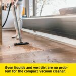 Kärcher Wet & Dry Vacuum Cleaner WD 2 Plus, blowing function, power: 1000w, plastic container: 12 l, suction hose: 1.8 m, incl. cartridge filter, floor and crevice nozzle, Yellow - Image 4