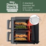 Ninja Double Stack XL Air Fryer, Vertical Double Box Air Fryer with 4 Cooking Levels, 2 Drawers and 2 Shelves, Space Saving, 9.5L Capacity, 6 Cooking Functions, 8 Portions, Grey SL400EU - Image 4