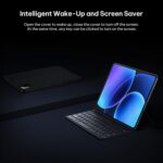 Xiaomi Pad 8 / Pad 8 Pro Original Keyboard Case – Smart Double-Sided Protective Vegan Leather Tablet Cover (Black) - Image 2