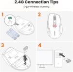 UGREEN Wireless Mouse 2.4GHz Ergonomic Mouse USB Receiver 5 Levels 1600 DPI, Compatible with Computer PC MacBook Laptop Windows 11 10 macOS Linux - Image 5