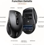 UGREEN Wireless Mouse 2.4GHz Ergonomic Mouse USB Receiver 5 Levels 1600 DPI, Compatible with Computer PC MacBook Laptop Windows 11 10 macOS Linux - Image 4