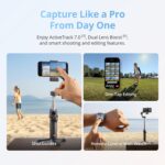DJI Osmo Mobile 8 Gimbal Stabilizer for Phone, Native Tracking with Audio & Lighting, 360° Pan Rotation, Built-in Extension Rod & Tripod, 10h Battery, Extension Rod, Robust 3-Axis Stabilization - Image 5