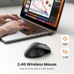 UGREEN Wireless Mouse 2.4GHz Ergonomic Mouse USB Receiver 5 Levels 1600 DPI, Compatible with Computer PC MacBook Laptop Windows 11 10 macOS Linux - Image 9