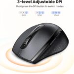 UGREEN Wireless Mouse 2.4GHz Ergonomic Mouse USB Receiver 5 Levels 1600 DPI, Compatible with Computer PC MacBook Laptop Windows 11 10 macOS Linux - Image 8