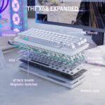 ATTACK SHARK X68 HE 8000Hz Rapid Trigger Keyboard, 0.01 mm RT Accuracy, Wired RGB 60% Gaming Keyboard with Magnetic Switches, Adjustable Actuation, Snap Tap, for PC/Mac, White Contours - Image 2