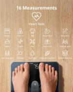eufy Smart Scale P2 Pro, Digital Bathroom Scale with Wi-Fi Bluetooth, 16 Measurements Including Weight, Heart Rate, Body Fat, BMI, Muscle & Bone Mass, 3D Virtual Body Mode, Black, T9149, 1.5 Grams, 1 - Image 3