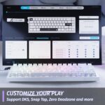 ATTACK SHARK X68 HE 8000Hz Rapid Trigger Keyboard, 0.01 mm RT Accuracy, Wired RGB 60% Gaming Keyboard with Magnetic Switches, Adjustable Actuation, Snap Tap, for PC/Mac, White Contours - Image 5