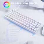 ATTACK SHARK X68 HE 8000Hz Rapid Trigger Keyboard, 0.01 mm RT Accuracy, Wired RGB 60% Gaming Keyboard with Magnetic Switches, Adjustable Actuation, Snap Tap, for PC/Mac, White Contours - Image 4