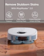 eufy X10 Pro Omni Robot Vacuum and Mop with 8,000 Pa Suction, Dual Mops with 12 mm Auto-Lift and Carpet Detection, AI Obstacle Avoidance, Auto Mop Washing, Self-Drying, Self-Emptying - Image 5