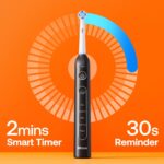 Bitvae BVR2 Toothbrush 8 heads +1 travel case Black color black - Image 4