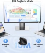 UGREEN Wireless Mouse 2.4G & Bluetooth, Ultra-Fast Scrolling, Ergonomic and Quiet Mouse 5000 dpi 5 Buttons, 10M Connection, Compatible with Windows, Linux, MacOS, Android and Chrome - Image 6