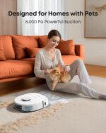 eufy X10 Pro Omni Robot Vacuum and Mop with 8,000 Pa Suction, Dual Mops with 12 mm Auto-Lift and Carpet Detection, AI Obstacle Avoidance, Auto Mop Washing, Self-Drying, Self-Emptying - Image 6