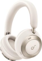 soundcore Space One Pro by Anker, Adaptive ANC Headphones, Super Foldable Design, 60H Lossless Audio, Ultra-Fast Charging, Hi-Res Wireless Audio with LDAC, Comfortable Fit, White