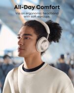 soundcore Space One Pro by Anker, Adaptive ANC Headphones, Super Foldable Design, 60H Lossless Audio, Ultra-Fast Charging, Hi-Res Wireless Audio with LDAC, Comfortable Fit, White - Image 5
