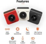 70mai A400 Dual Channel Car Dash Cam, 1440p Front & 1080p Rear, WDR, Night Vision, G-Sensor, App Playback & Share, Optional Parking Monitoring (Gray) - Image 2