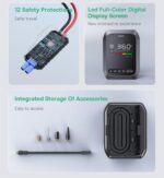 Baseus New 4-in-1 (12,000 mAh) Car Jump Starter + Air Inflator + Torch + Powerbank Fast Charging with 1200A Battery Booster for all Cars/Tires/Balls/Mobile Phone/Tablets - PrimeTrip Series - Image 7