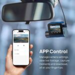 70mai A400 Dual Channel Car Dash Cam, 1440p Front & 1080p Rear, WDR, Night Vision, G-Sensor, App Playback & Share, Optional Parking Monitoring (Gray) - Image 3