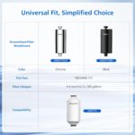 Philips Shower Filter 3-stage Water Softener, Shower Filtration with Double Mesh & NSF Certified KDF Material, Reducing Chlorine/Impurities/Rust Sediments for Handheld Showerhead(Shower Filter Set) AWP1775CH/56 (No Box) - Image 2