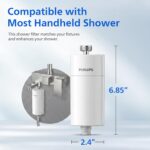 Philips Shower Filter 3-stage Water Softener, Shower Filtration with Double Mesh & NSF Certified KDF Material, Reducing Chlorine/Impurities/Rust Sediments for Handheld Showerhead(Shower Filter Set) AWP1775CH/56 (No Box) - Image 7